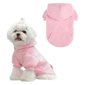 Dog Hoodie Sweater Pink Fleece Sz S